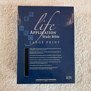 Tyndale Life Application‎ Study Bible KJV Large Print Black Bonded Leather